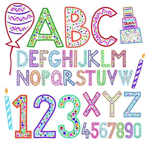 Creative Holiday Celebration Alphabet Design Vector