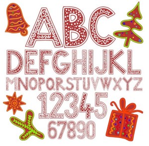 Creative Merry Christmas Alphabet Design Vector