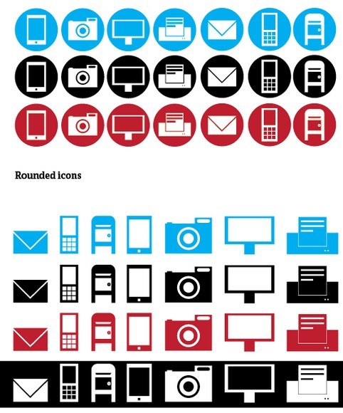 Simple Random Icon Set Vector