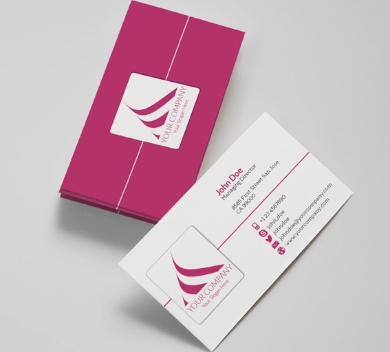 Flat Business Card Mockup PSD