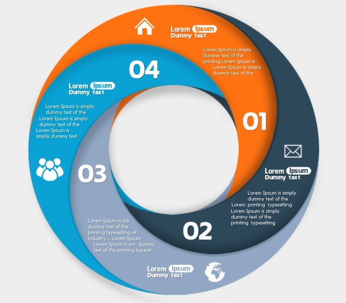 Circle Infographic Data Options PSD