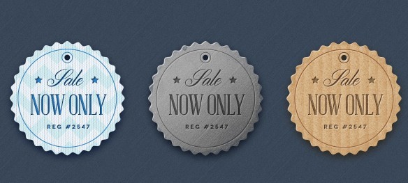 3 Retro Badges PSD