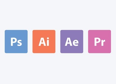 4 Flat Adobe App Icons