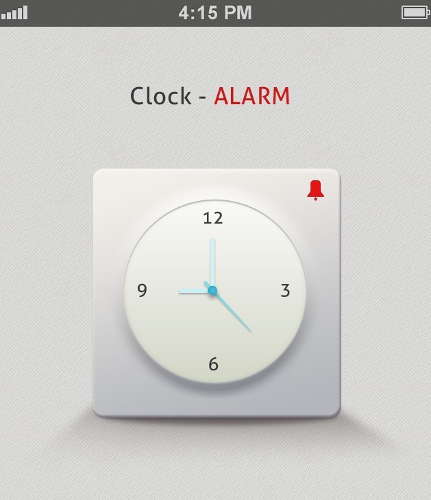 Light Alarm Clock App Fo iOS 7 PSD