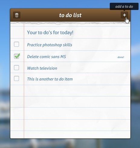 Clean To Do List with Brown Header PSD