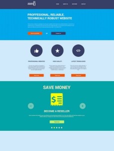 Flat Website Design PSD