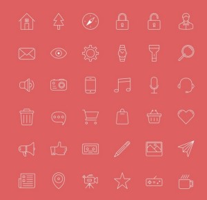 36 Thin Line Icons For iOS 7