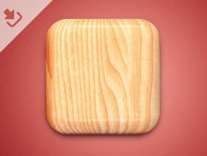 Wood Icon Template PSD