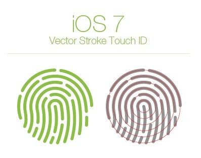 iOS 7 Vector Stroke Touch ID