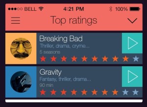 Cinema Guide App GUI For iOS 7 PSD