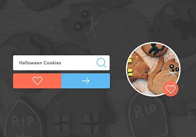 Halloween Cookies Form Elements PSD