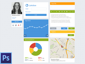 Lakebox Flat UI Kit PSD