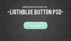 Light Blue Flat Button Template PSD