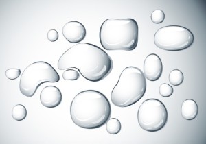 Glossy Water Drops Vector