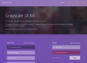 Grayscale Ui Kit PSD