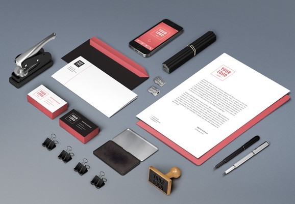 Trendy Stationery Branding Mockup PSD