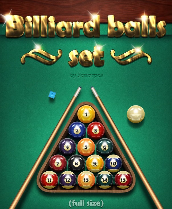 Billiard Balls Set By Sonarpos