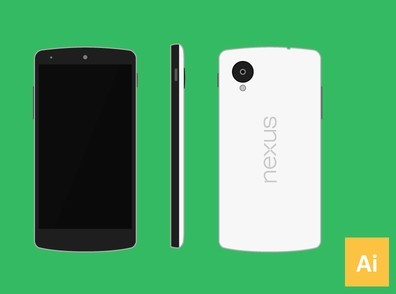 LG Nexus 5 by Google Template Vector