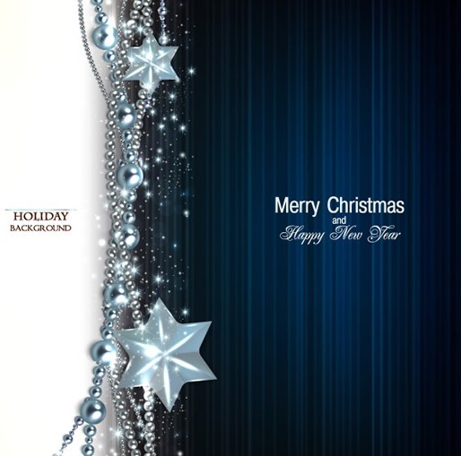 Merry Christmas and Happy New Year Background Vector 02