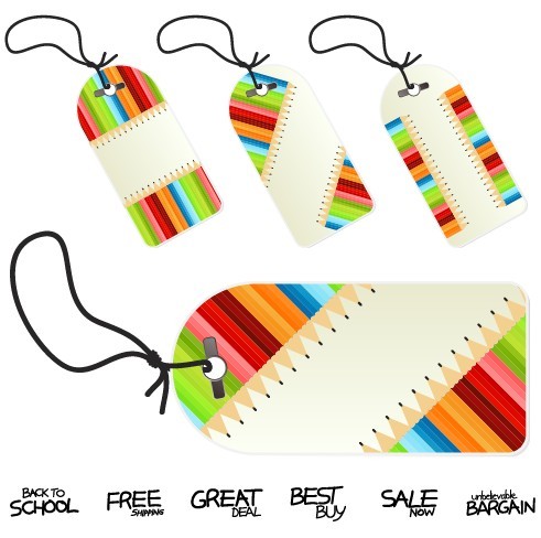 Set Of Creative Price Tags Vector 02