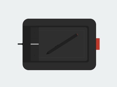 Dark Graphic Tablet PSD