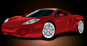 Red Ferrari Realistic Sports Car Vector