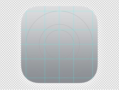 iOS 7 OCD App Icon Grid Template PSD