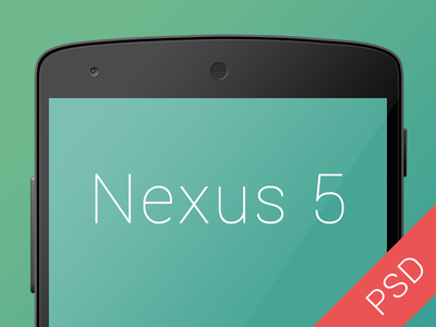 Black Google Nexus 5 PSD Mockup