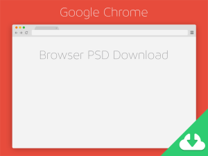 Flat Google Chrome Browser Template PSD