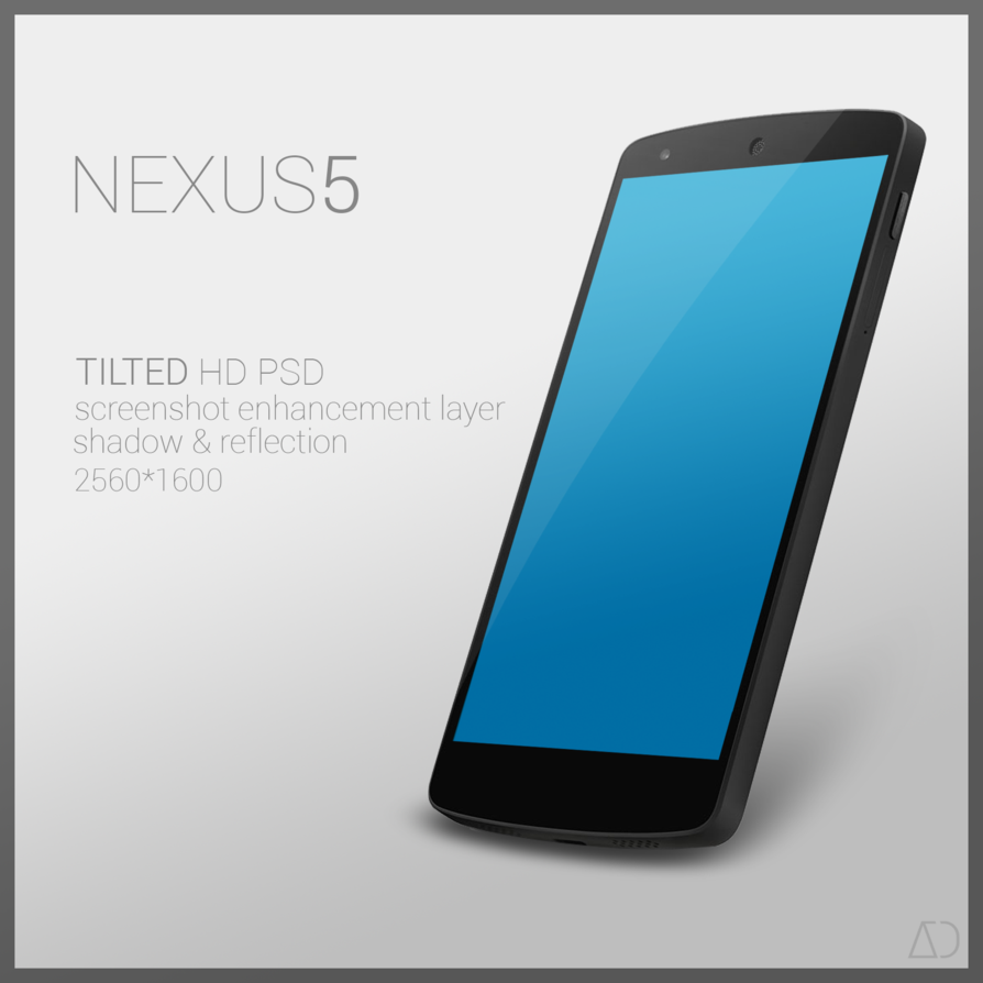 Google Nexus 5 Template Tilted HD PSD