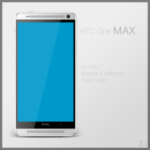 HTC One Max PSD Mockup