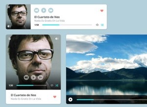 Clean and Clear Video & Audio Player Widgets PSD