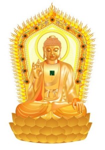 Golden Buddha Statue Vector