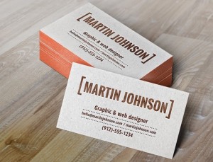 Letterpress Business Card MockUp PSD