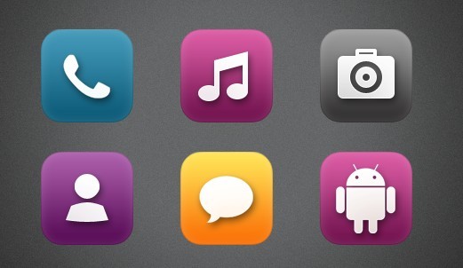 117 Rounded Android Icons PNG