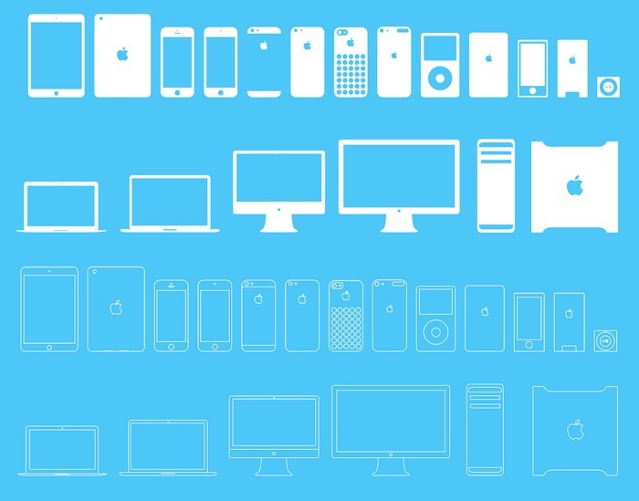 Apple Devices Icons PSD