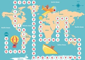 Geography and Alphabet For Kids Vector