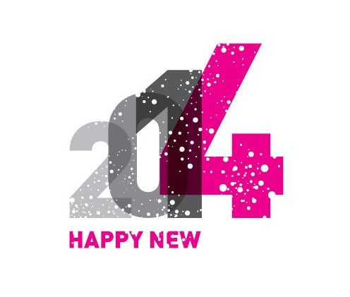 Happy New Year 2014 Design Vector