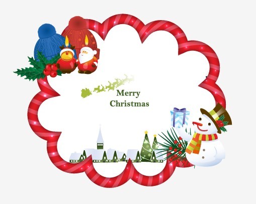 Fresh Merry Christmas Frame Vector 01