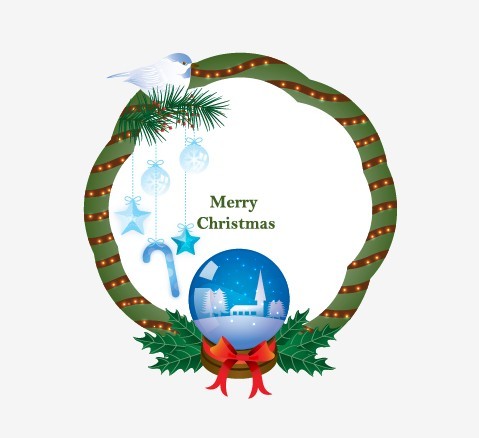 Fresh Merry Christmas Frame Vector 03