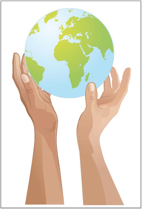 The World In Hands Vector