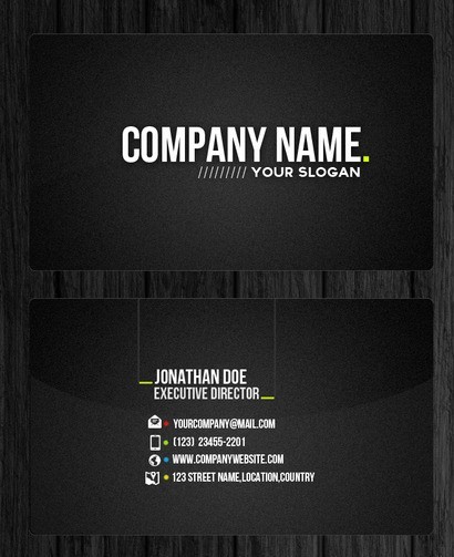 Dark Professional Business Card template