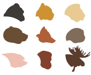 Flat Animal Silhouette Vector Shapes