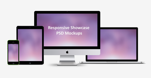 Responsive Showcase PSD Mockups