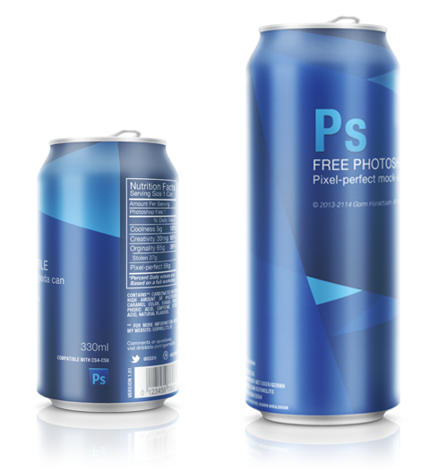 Soda Can PSD Mockup