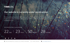 TimeLog – A Coming Soon Template PSD