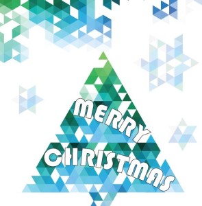 Abstract Blue Christmas Tree Design Vector