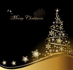 Creative Gold Christmas Tree Design Vector 02