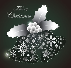 Creative Silver Christmas Bells Vector