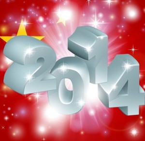 Happy New Year 2014 Text Design Vector 01